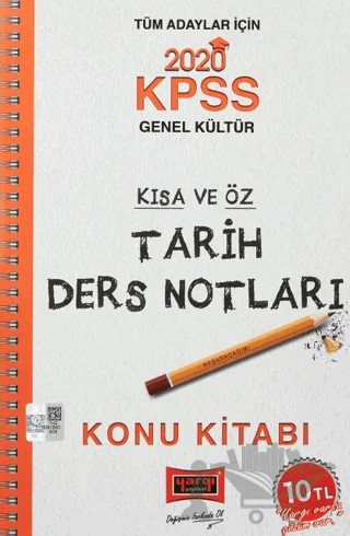 2020 KPSS Tarih Kısa ve Öz Ders Notları – Mehmet Ali Tan – Yargı Yayınevi kitap kapağı