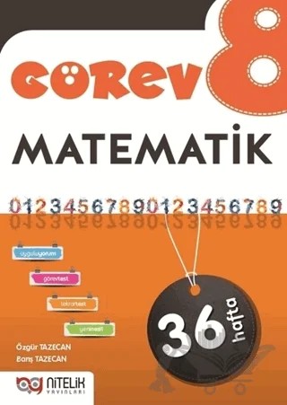 8. Sınıf Matematik Görev Çalışma Föyleri – Barış Tazecan, Özgür Tazecan – Nitelik Yayınları - Bayilik kitap kapağı