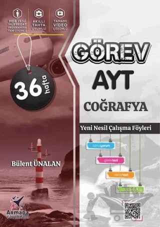 AYT Coğrafya Görev Çalışma Föyleri – Bülent Ünalan – Armada Yayınları kitap kapağı