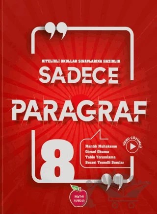 8. Sınıf Sadece Paragraf Soru Bankası – Kolektif – Newton Yayınları kitap kapağı