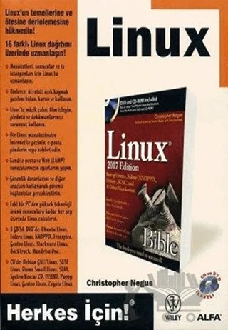 LinuX – Christopher Negus – Alfa Yayınları kitap kapağı