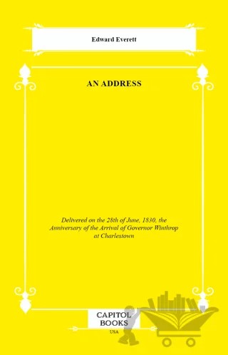 An Address – Edward Everett – Capitol Books kitap kapağı