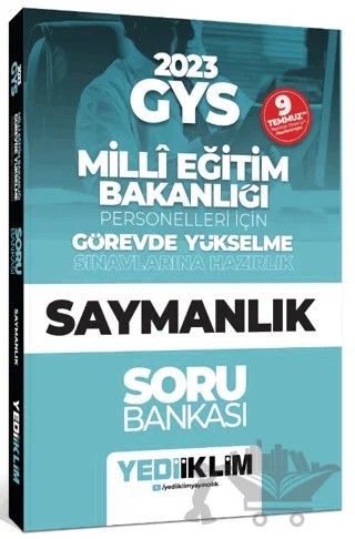 Yediiklim KPSS 2023 GYS Milli Eğitim Bakanlığı Personelleri İçin Görevde Yükselme Saymanlık Soru Bankası – Kolektif – Yediiklim Yayınları kitap kapağı