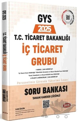 2025 Ticaret Bakanlığı İç Ticaret Grubu Soru Bankası - Karekod Çözümlü – Kolektif – Data Yayınları kitap kapağı
