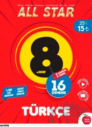 8. Sınıf LGS Türkçe All Star 16 Deneme – Kolektif – Newton Yayınları kitap kapağı