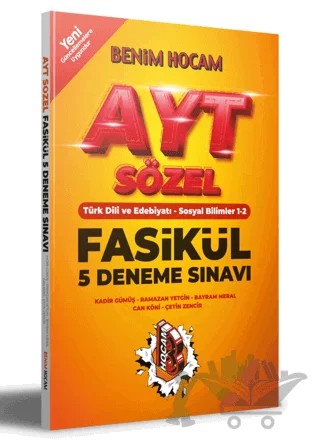 AYT Sözel 5 Fasikül Deneme Sınavı – Bayram Meral, Can Köni, Çetin Zencir, Kadir Gümüş, Ramazan Yetgin – Benim Hocam Yayınları kitap kapağı