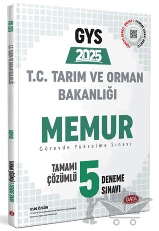 Tarım ve Orman Bakanlığı Memur GYS Tamamı Çözümlü 5 Deneme Sınavı – Kollektif – Data Yayınları kitap kapağı