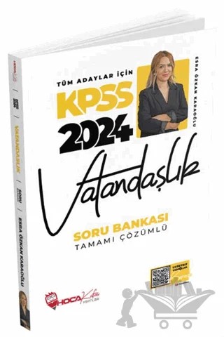 2024 KPSS Vatandaşlık Soru Bankası – Esra Karaoğlu – Hoca Kafası Yayınları kitap kapağı