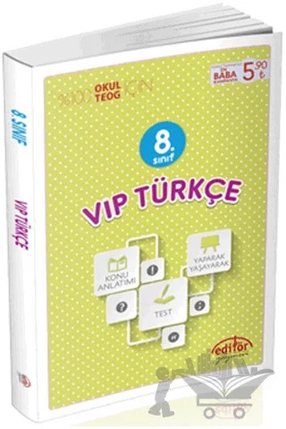 8. Sınıf VIP Türkçe Konu Anlatımı – Turabi Meşe – Editör Yayınevi kitap kapağı
