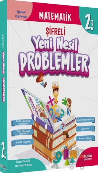 2. Sınıf Matematik Şifreli Yeni Nesil Problemler – Kolektif – ONburda Yayınları kitap kapağı