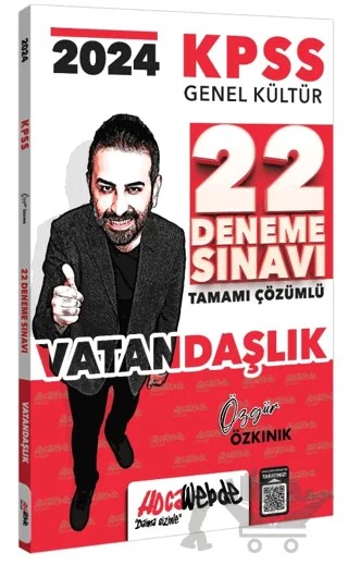 KPSS GK Vatandaşlık Tamamı Çözümlü 22 Deneme Sınavı – Özgür Özkınık – HocaWebde Yayınları kitap kapağı