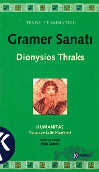 Gramer Sanatı – Dionysios Thraks – Kabalcı Yayınevi - Doruk Yayınları kitap kapağı
