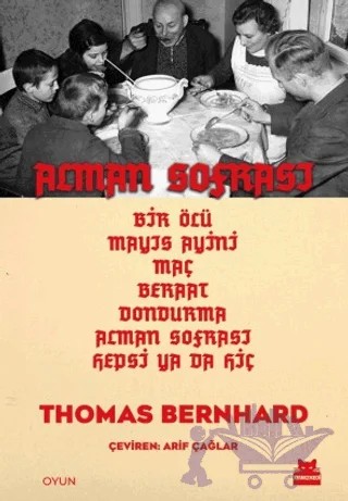 Alman Sofrası – Thomas Bernhard – Kırmızı Kedi Yayınevi kitap kapağı