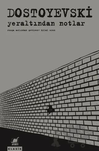 Yeraltından Notlar – Fyodor Mihayloviç Dostoyevski – Ayrıntı Yayınları kitap kapağı
