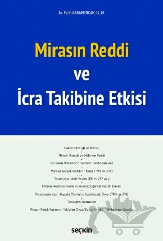 Mirasın Reddi ve İcra Takibine Etkisi – Fatih Karamercan – Seçkin Yayıncılık kitap kapağı