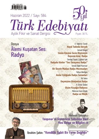 Türk Edebiyatı Aylık Fikir ve Sanat Dergisi Sayı: 584 Haziran 2022 – Türk Edebiyatı Dergisi kitap kapağı