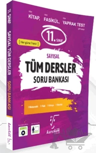 11. Sınıf Tüm Dersler Soru Bankası (Sayısal) – Berna İlhan, Tufan Koru, Kadir tunçbilek, Coşkun Ocak – Karekök Yayıncılık kitap kapağı