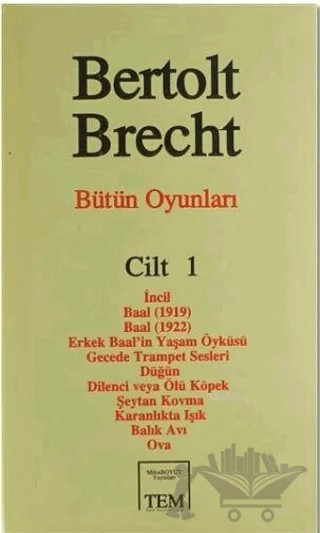 Bütün Oyunları Cilt: 1 – Bertolt Brecht – Mitos Boyut Yayınları kitap kapağı