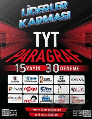 TYT Paragraf 15 Yayın 30 Deneme Liderler Karması – Kolektif – Liderler Karması Yayınları kitap kapağı