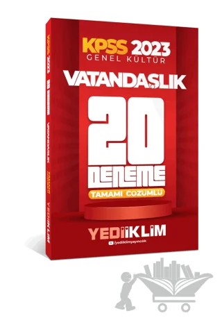 2023 KPSS Genel Kültür Vatandaşlık Tamamı Çözümlü 20 Deneme – Kolektif – Yediiklim Yayınları kitap kapağı