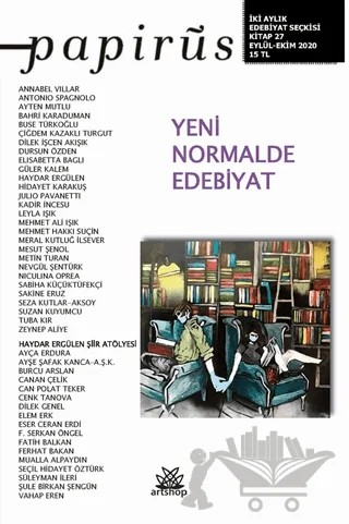 Papirüs 27. Sayı – Artshop Yayıncılık kitap kapağı