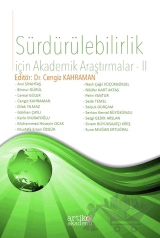 Sürdürülebilirlik için Akademik Araştırmalar - II – Kolektif – Artikel Akademi kitap kapağı
