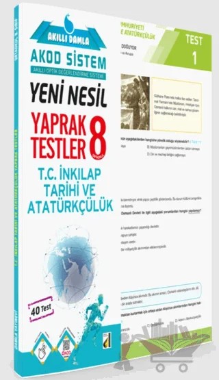 Akıllı Damla T.C. İnkılap Tarihi Ve Atatürkçülük Yeni Nesil Yaprak Testler - 8. Sınıf – Kolektif – Damla Yayınevi kitap kapağı