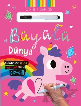 Çiz – Sil Aktivite Kitabı Büyülü Dünya – Kolektif – İndigo Çocuk kitap kapağı
