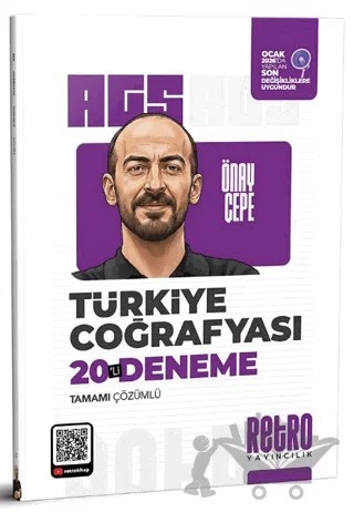 AGS Türkiye Coğrafyası 20'li Deneme – Önay Çepe – Retro Yayıncılık kitap kapağı