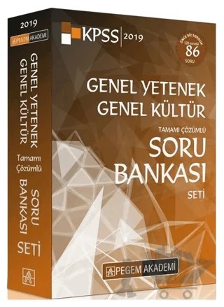 2019 KPSS Genel Yetenek Genel Kültür Tamamı Çözümlü Soru Bankası Seti (5 Kitap Takım) – Kolektif – Pegem Akademi Yayıncılık kitap kapağı