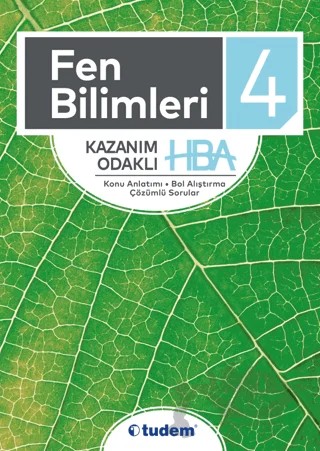 4. Sınıf Fen Bilimleri Kazanım Odaklı HBA – Kolektif – Tudem Yayınları - Bayilik kitap kapağı