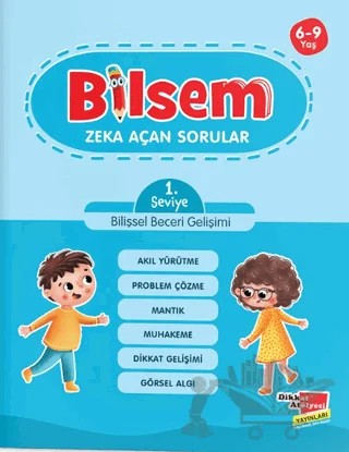 Bilsem Zeka Açan Sorular 1. Seviye Bilişsel Beceri Gelişimi – Hüseyin Demir – Dikkat Atölyesi Yayınları kitap kapağı
