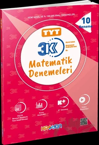 TYT 3K Matematik Denemeleri – Kolektif – Katyon Yayınları kitap kapağı
