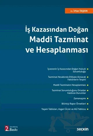 İş Kazasından Doğan Maddi Tazminat ve Hesaplanması – İrfan Taşkın – Seçkin Yayıncılık kitap kapağı