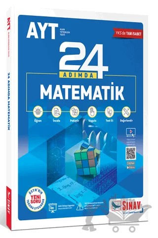 YKS AYT Matematik 24 Adımda Konu Anlatımlı Soru Bankası – Kolektif – Sınav Yayınları kitap kapağı