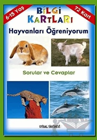 Bilgi Kartları - Hayvanları Öğreniyorum – Kolektif – Uysal Yayınevi kitap kapağı