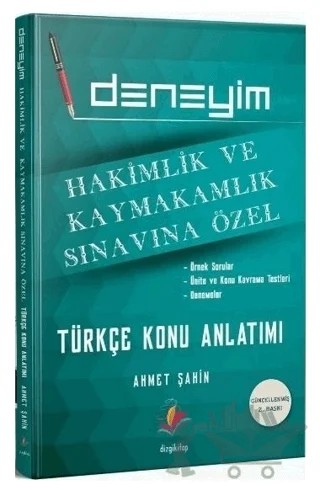 Hakimlik Kaymakamlık Deneyim Türkçe Konu Anlatımlı – Ahmet Şahin – Dizgi Kitap kitap kapağı