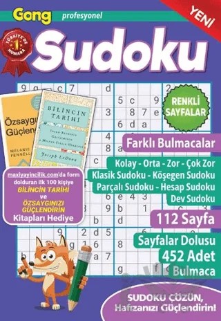 Gong Profesyonel Sudoku 23 – Bertan Kodamanoğlu – Maxi Yayıncılık kitap kapağı