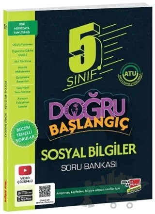 5. Sınıf Sosyal Bilgiler Doğru Başlangıç Soru Bankası – Kolektif – Dikkat Atölyesi Yayınları kitap kapağı