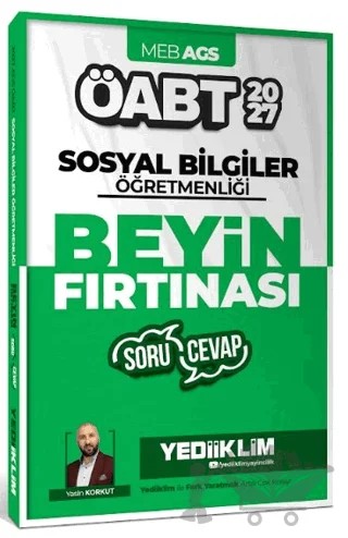 2027 MEB AGS ÖABT Sosyal Bilgiler Öğretmenliği Beyin Fırtınası Soru Cevap – Yasin Korkut – Yediiklim Yayınları kitap kapağı