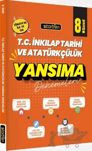 8. Sınıf T.C. İnkılap Tarihi ve Atatürkçülük Yansıma Denemeleri – Kollektif – Startfen Yayınları kitap kapağı