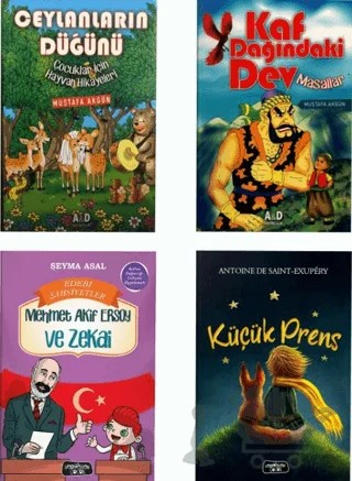 Çocuklar İçin Hikaye Seti (4 Kitap Takım) – Antoine de Saint-Exupery, Mustafa Akgün, Şeyma Asal – Yediveren Çocuk kitap kapağı