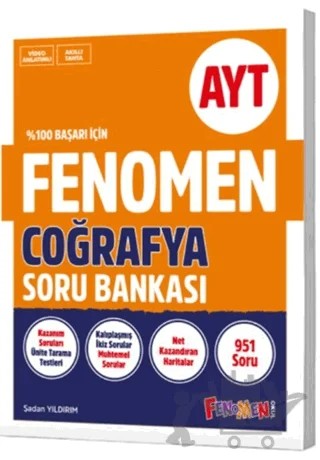 AYT Coğrafya Soru Bankası – Kolektif – Fenomen Yayınları kitap kapağı