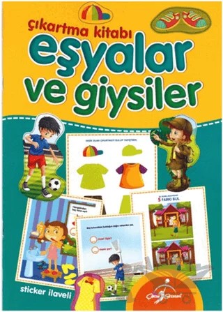 Eşyalar ve Giysiler - Çıkartma Kitabı – Kolektif – Çocuk Gezegeni kitap kapağı
