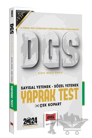 2024 DGS Sözel Sayısal Bölüm Yaprak Test – Kolektif – Yargı Yayınevi kitap kapağı