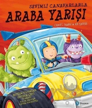 Sevimli Canavarlarla Araba Yarışı – Caryl Hart, Ed Eaves – Pearson Çocuk Kitapları kitap kapağı