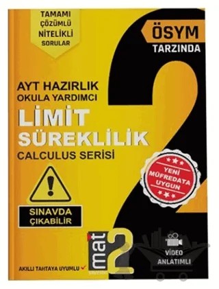 AYT Hazırlık Okula Yardımcı Limit Süreklilik Calculus Serisi – Kolektif – Mat2 Yayınları kitap kapağı