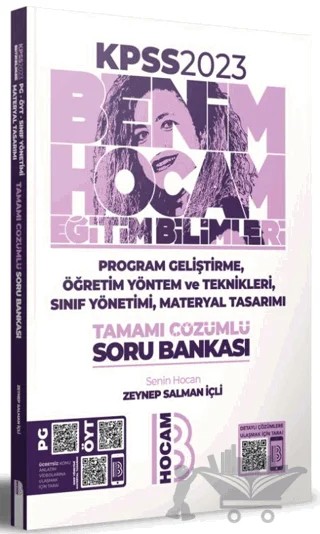 KPSS Eğitim Bilimleri Program Geliştirme Öğretim Yöntem ve Teknikleri Sınıf Yönetimi, Materyal Tasarımı Tamamı Çözümlü Soru Bankası – Zeynep Salman İçli – Benim Hocam Yayınları kitap kapağı