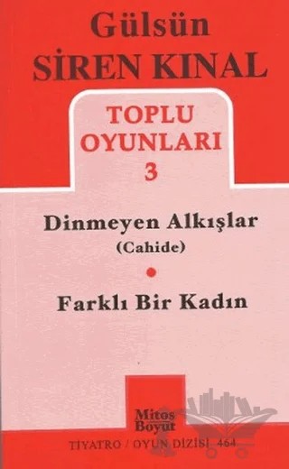 Toplu Oyunlar 3 / Dinmeyen Alkışlar (Cahide) - Farklı Bir Kadın – Gülsün Siren Kınal – Mitos Boyut Yayınları kitap kapağı