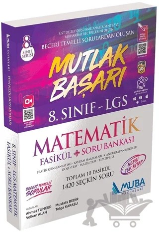 8. Sınıf LGS Matematik Mutlak Başarı Fasikül Soru Bankası – Kolektif – Muba Yayınları kitap kapağı